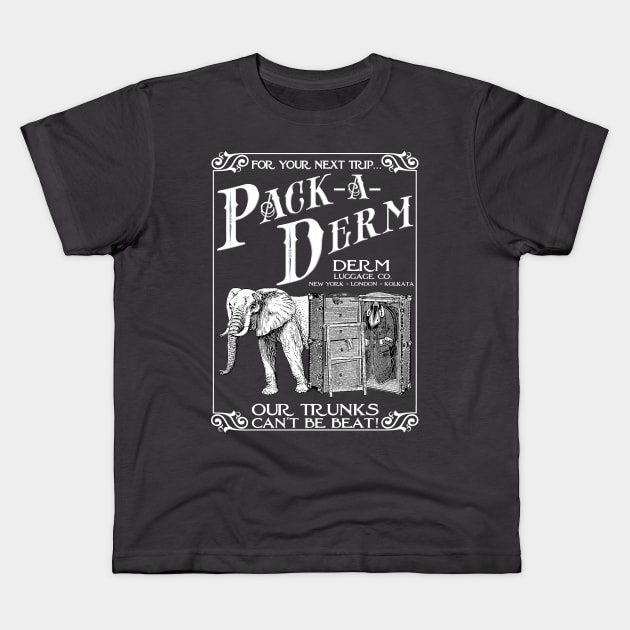 Derm Luggage Company Kids T-Shirt by The Skipper Store